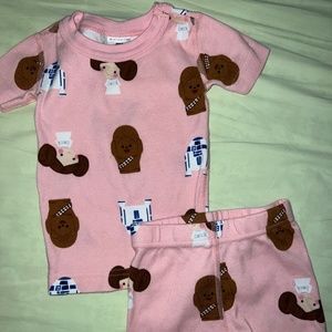 Hanna Andersson Star Wars Short Pajamas pink 18-24m